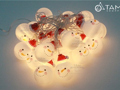 Dây đèn Led trang trí Noel người tuyết